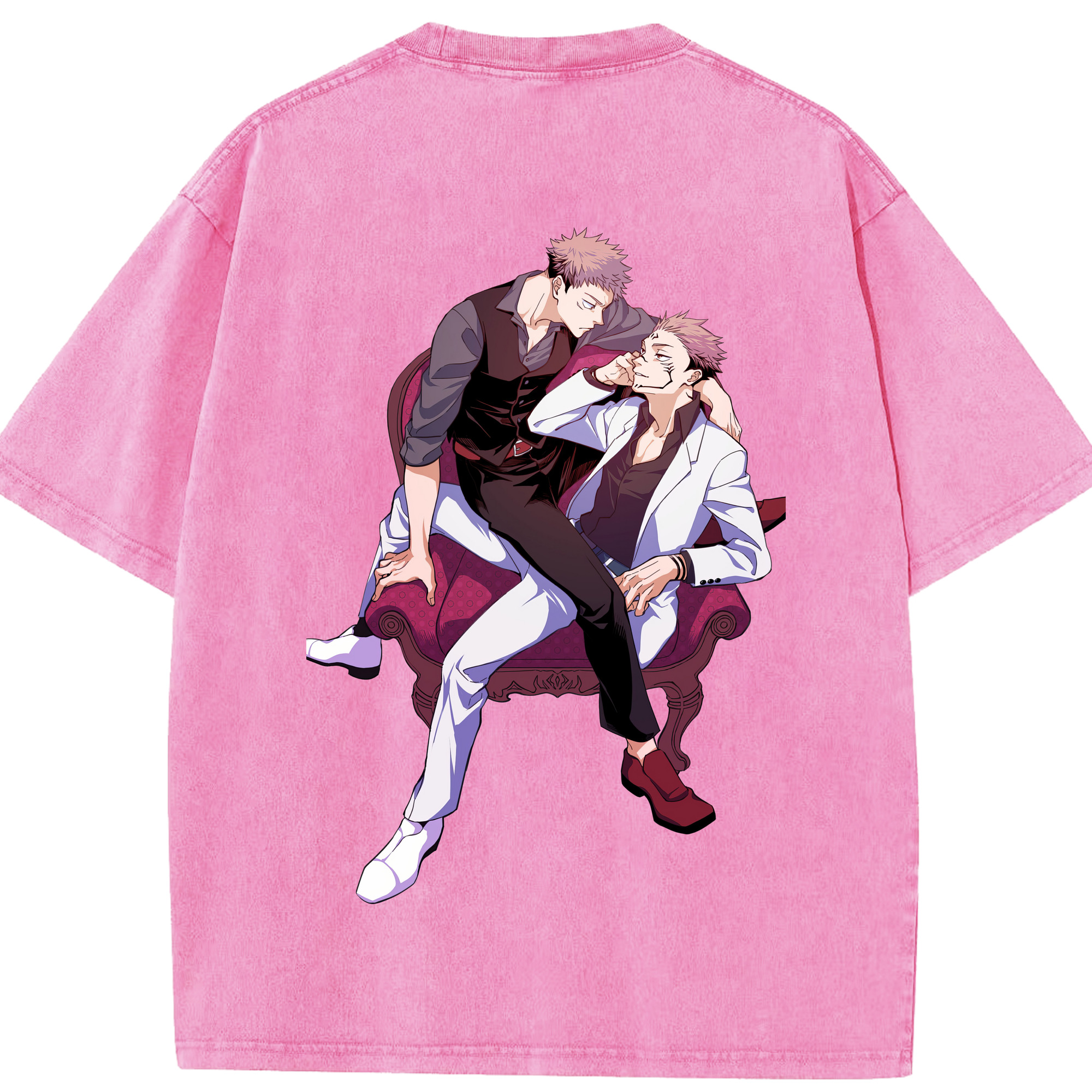 （画像用） 呪術廻戦 Jujutsu Kaisen 綿100% ヴィンテージ風 半袖Tシャツ（背面プリント）